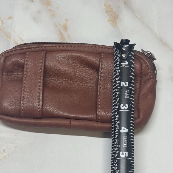 Vintage Victoria Leather Co. Bag Made in USA Brown Genuine Zip Leather Belt Bag - Picture 5 of 8